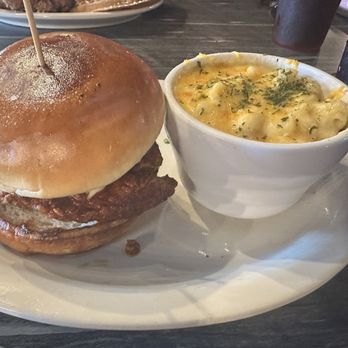 Johnny’s Chicken & Waffles - Nashville hot chicken sandwich and mac and cheese - Bars Near Me - Fort Worth, Texas
