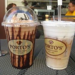 Ice blended mocha (left) and Iced cappuccino