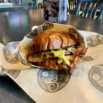 The Stand - American Classics Redefined - BBQ Brisket on a Pretzel Roll - Burgers Near Me - Northridge, California