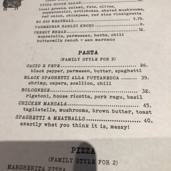 No. 246 - Menu - Italian Near Me - Decatur, Georgia