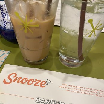 Snooze, an A.M. Eatery - Vanilla Iced Latte - Breakfast & Brunch Near Me - Charlotte, North Carolina Snooze, an A.M. Eatery - Vanilla Iced Latte - Breakfast & Brunch Near Me - Charlotte, North Carolina