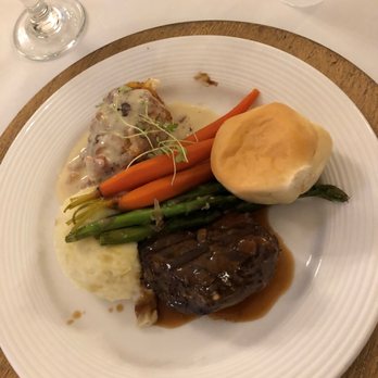 Gather in Downtown McKinney - C&A paired plate. Stuff chicken, beef tenderloin, asparagus, carrots, potatoes, and a roll. All compliments on the delish meal. - Venues & Event Spaces Near Me - McKinney, Texas Gather in Downtown McKinney - C&A paired plate. Stuff chicken, beef tenderloin, asparagus, carrots, potatoes, and a roll. All compliments on the delish meal. - Venues & Event Spaces Near Me - McKinney, Texas