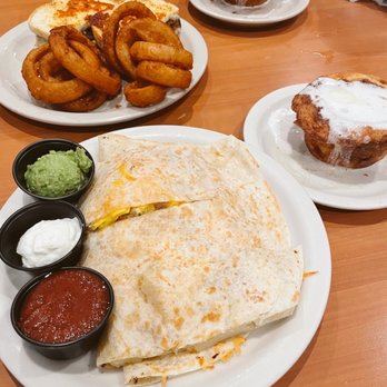 Clarkies Diner - Cinnamon Streusel Muffins, Breakfast Quesadilla, Meatloaf Sandwich with Onion Rings. So good! - Sandwiches Near Me - Yucaipa, California