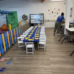 KIDS Crew Learning Center - Table set up for kids birthday