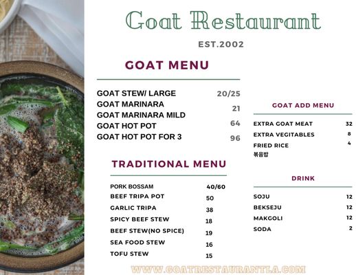 Menu photo 7 Goat Restaurant Los Angeles, CA Menu photo 7 Goat Restaurant Los Angeles, CA
