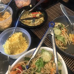 Lahpet Kitchen - Dinner in progress with my own noodle salad...soooooo goood!