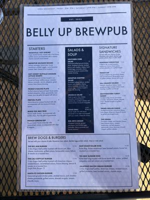 Menu photo 1 Belly Up Brew Pub Fredericksburg, TX