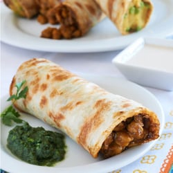Indian Bento - CHICKEN KATI ROLL WRAP - available at 25 Whole Foods stores in the San Francisco Bay Area, and at Bi-Rite and Rainbow