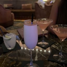 Left to Right: Mojito, Canadian Cream Soda, Cosmopolitan Left to Right: Mojito, Canadian Cream Soda, Cosmopolitan