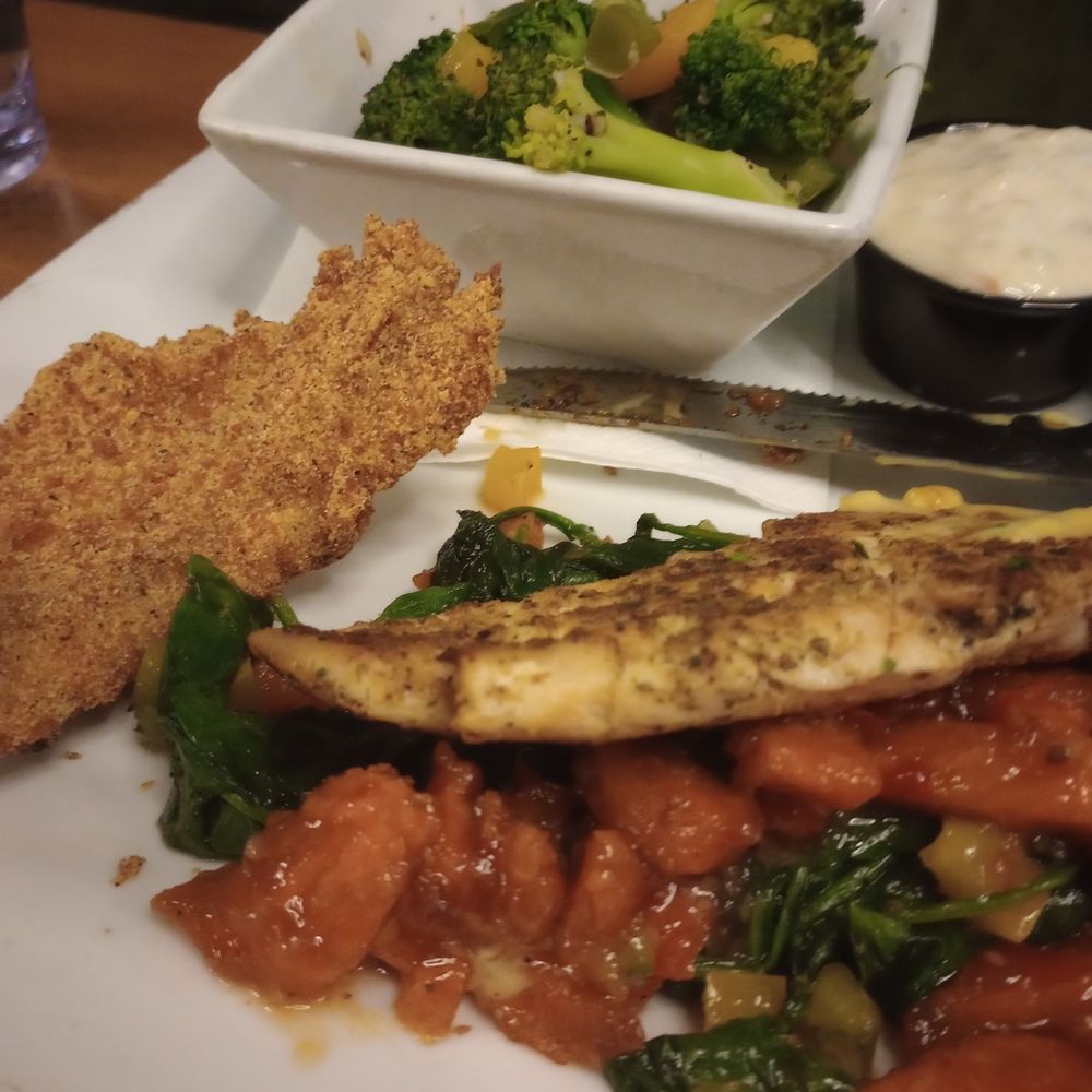 Sage Restaurant - Two meals combined: Catfish and Chicken with Broccoli, Spinach, and Sweet Potatoes. Variety! Note: Items are not on the menu together. - American Near Me - Memphis, Tennessee Sage Restaurant - Two meals combined: Catfish and Chicken with Broccoli, Spinach, and Sweet Potatoes. Variety! Note: Items are not on the menu together. - American Near Me - Memphis, Tennessee