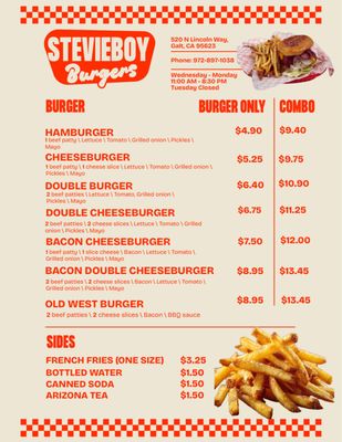 Menu photo 4 Stevieboy Burgers Galt, CA Menu photo 4 Stevieboy Burgers Galt, CA