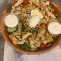 Texas Wagon Wheel - Grilled chicken salad with their homemade ranch dressing!!! The bomb!!!!