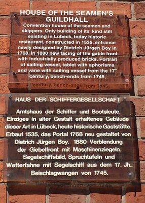 Menu photo 5 Schiffergesellschaft Lübeck, SH