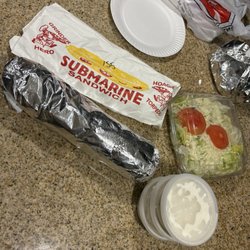 The Original Grazianos - Large sub sandwich grinder, 3 ranch cups, salad, large garlic bread.