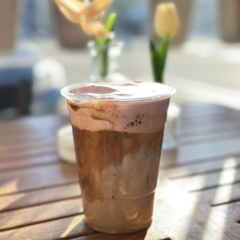 Lee's Coffee House - Iced Moody Latte - Pistachio Latte with Strawberry Cream Top IG: @ammysalamii - Coffee & Tea Near Me - San Fernando Valley, California Lee's Coffee House - Iced Moody Latte - Pistachio Latte with Strawberry Cream Top IG: @ammysalamii - Coffee & Tea Near Me - San Fernando Valley, California