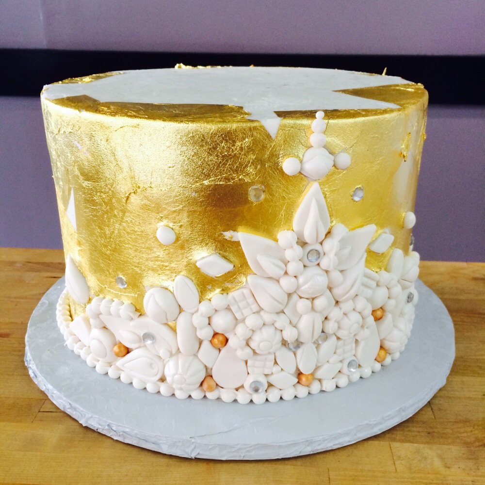 Morfey's Cake - Golden birthday cake (before topper) - Bakeries Near Me - Seattle, Washington Morfey's Cake - Golden birthday cake (before topper) - Bakeries Near Me - Seattle, Washington