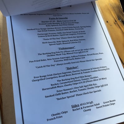 Menu photo 5 Barking Dog Restaurant Belfast, BFS Menu photo 5 Barking Dog Restaurant Belfast, BFS