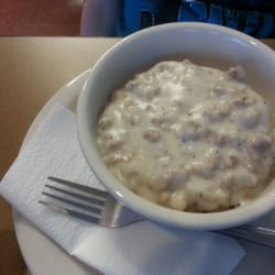 Jim & Patty's Coffee - Half order biscuits and gravy under $5.