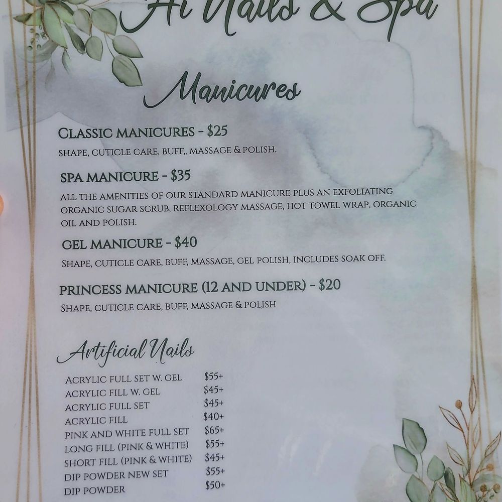Hi Nails & Spa - Service Menu - Nail Salons Near Me - Santa Rosa, California