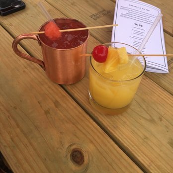 FM Kitchen & Bar - Watermelon Mule and FM punch. Both delicious! - Bars Near Me - Houston, Texas