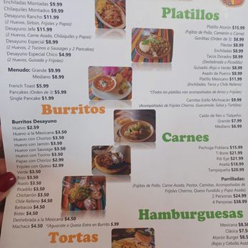 El Atoron - a menu for a mexican restaurant - Mexican Near Me - Clint, Texas