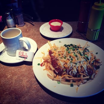 Ruby's Diner - Chili cheese fries with freshly brewed coffee! I'm set, ready and starving! - Diners Near Me - Costa Mesa, California