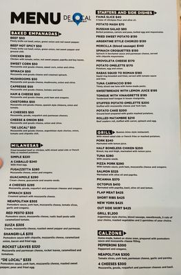 Menu photo 2 De Local Playa del Carmen, ROO