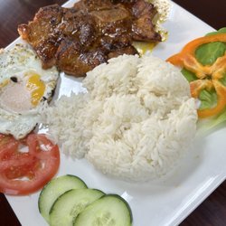 T’s Seafood House - Pork chop plate