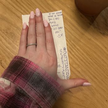 Bad Daddy's Burger Bar - What my boyfriend and I wrote on the receipt. We gave Libby a 25% tip because she deserved it :) - Burgers Near Me - Charlotte, North Carolina Bad Daddy's Burger Bar - What my boyfriend and I wrote on the receipt. We gave Libby a 25% tip because she deserved it :) - Burgers Near Me - Charlotte, North Carolina