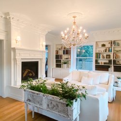 Becker Fine Carpentry - Down moulding, custom fireplace mantle, door frames, wall paneling & updated cabinet doors.