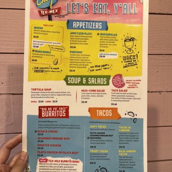 Chuy's - Menu - Tex-Mex Near Me - Sugar Land, Texas