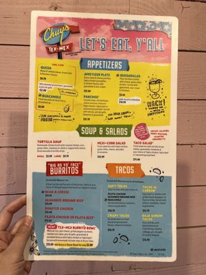 Menu photo 2 Chuy's Sugar Land, TX