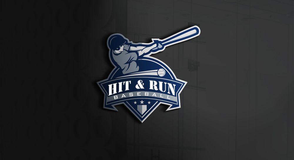 Hit and Run Baseball Logo