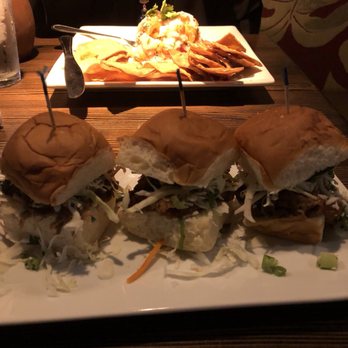 Hula's Modern Tiki - The sliders, I think they are pork. So good! - Hawaiian Near Me - Phoenix, Arizona