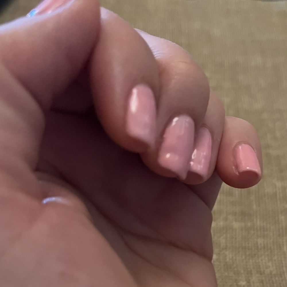 Lavender Natural Nail - You can see divets where my old polish wasn't completely removed. - Nail Salons Near Me - Green Bay, Wisconsin