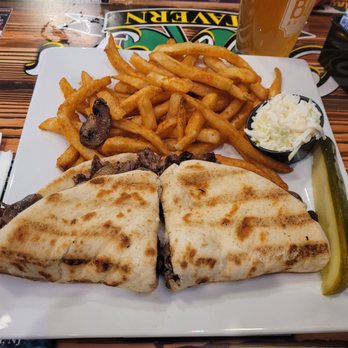 Caffrey's Tavern Backyard - "Prime Rib" melt. Was thin sliced roast beef instead of prime rib. Still was good. - American Near Me - Forked River, New Jersey Caffrey's Tavern Backyard - "Prime Rib" melt. Was thin sliced roast beef instead of prime rib. Still was good. - American Near Me - Forked River, New Jersey