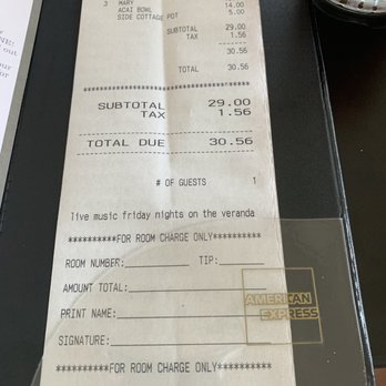 Campbell’s Pub & Veranda - Receipt - New American Near Me - Chelan, Washington