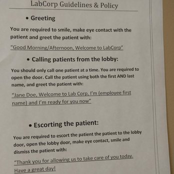 Labcorp - My visit confirmed their employees can't read! - Laboratory Testing Near Me - Hollywood, Florida Labcorp - My visit confirmed their employees can't read! - Laboratory Testing Near Me - Hollywood, Florida