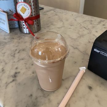 Cousteau's Waffle & Milkshake Bar - Ahhhh the goods.  A finely crafted D'licious chocolate shake to be drunk on that hot day. - Waffles Near Me - St Augustine, Florida