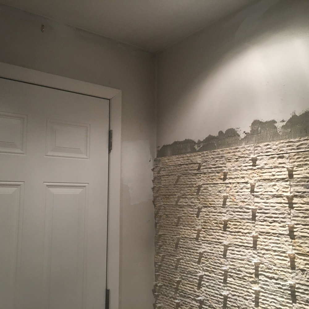 Sandman HD - This wall needs to be demo-d because he used spacers and textured marble cannot be grouted. A huge expense for me. - Security Systems Near Me - Newtown Square, Pennsylvania Sandman HD - This wall needs to be demo-d because he used spacers and textured marble cannot be grouted. A huge expense for me. - Security Systems Near Me - Newtown Square, Pennsylvania