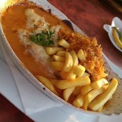 Restaurant Syrtaki - Hänchen überbacken.