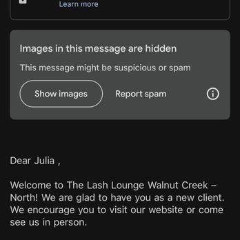 The Lash Lounge - Unwanted  Spam! - Threading Services Near Me - Walnut Creek, California