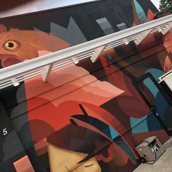 Birdcall - My pic doesn't do justice to this gorgeous local artist mural. - Chicken Shop Near Me - Denver, Colorado