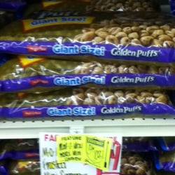 Fareway Stores - GIANT size Golden Puffs bags and Mini Spooners below. No idea what