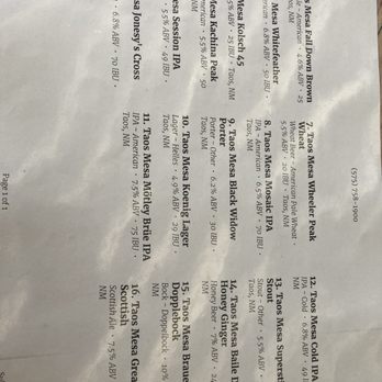 Taos Mothership - the menu - Music Venues Near Me - El Prado, New Mexico