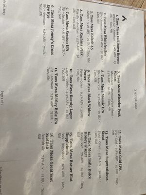Menu photo 1 Taos Mothership El Prado, NM