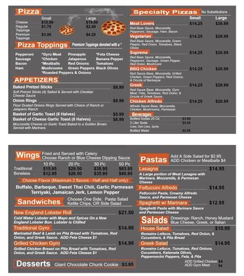 Menu photo 5 Pizza At The Pass Orange Beach, AL