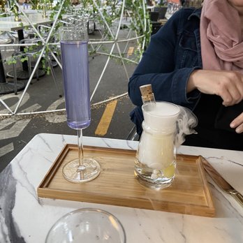 Bridges & Bourbon - Butterfly effect drink. - New American Near Me - Pittsburgh, Pennsylvania