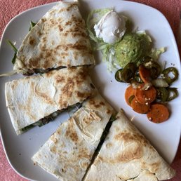 Quesadilla - Mushroom and Spinach Quesadilla - Mushroom and Spinach