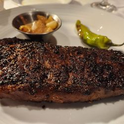 Josiah Steakhouse - NY Strip blackened, extra good